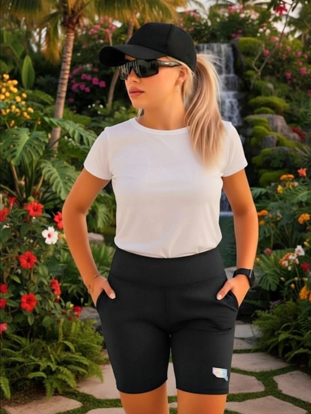 Karl Lagerfeld Paris bike shorts Black Bike Shorts Small Like New Women